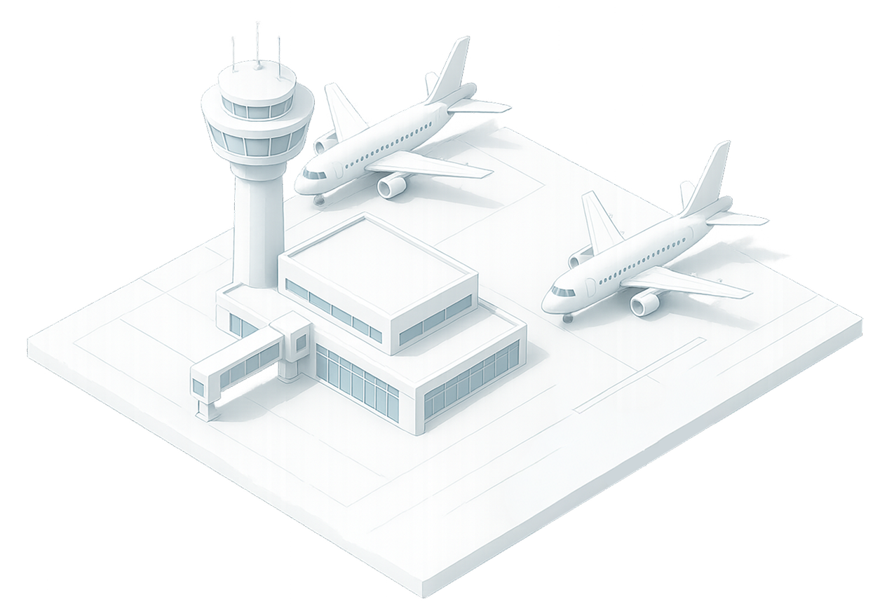 US Airport Illustration